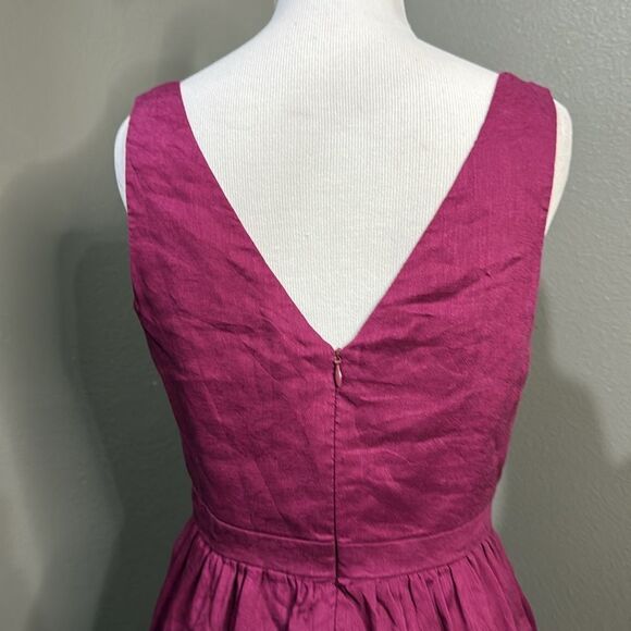 Anthropologie Quillaree Raspberry Silk Blend Dress - Picture 6 of 11
